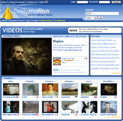 Le portail DailyMotion