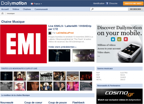 Dailymotion s'allie avec EMI
