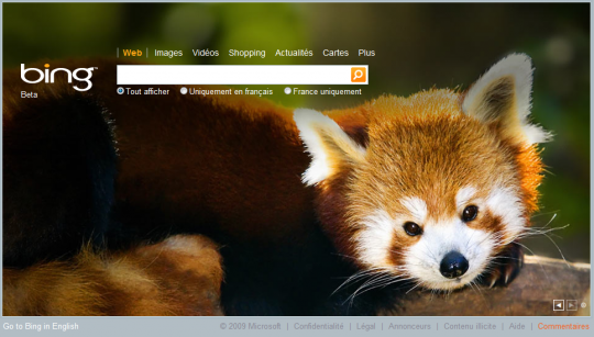 Firefox sur Bing