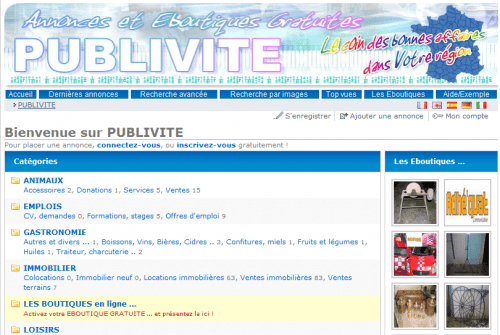 Capture d'écran Publivite
