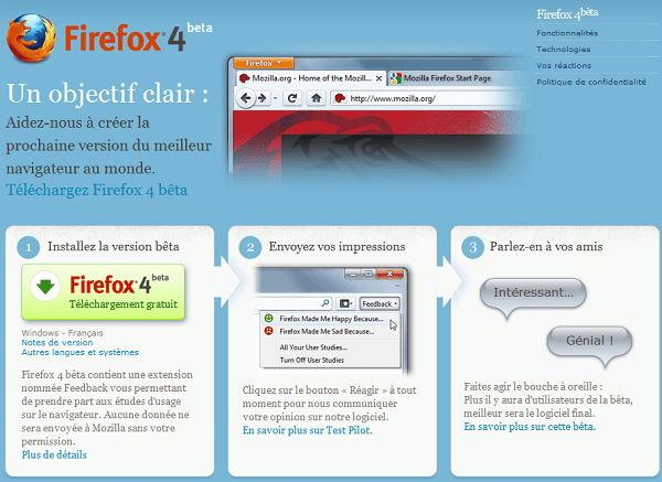 Mozilla Firefox 4 bêta 4
